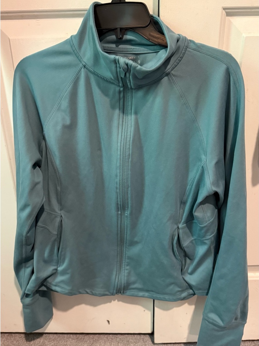 Jockey Women’s Light Teal Full-Zip Sweater